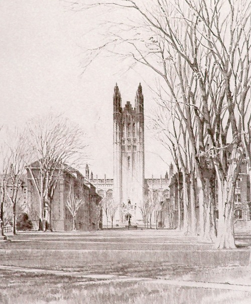 Detail from "The Campus"; University Architecture, Yale Series, 1925
