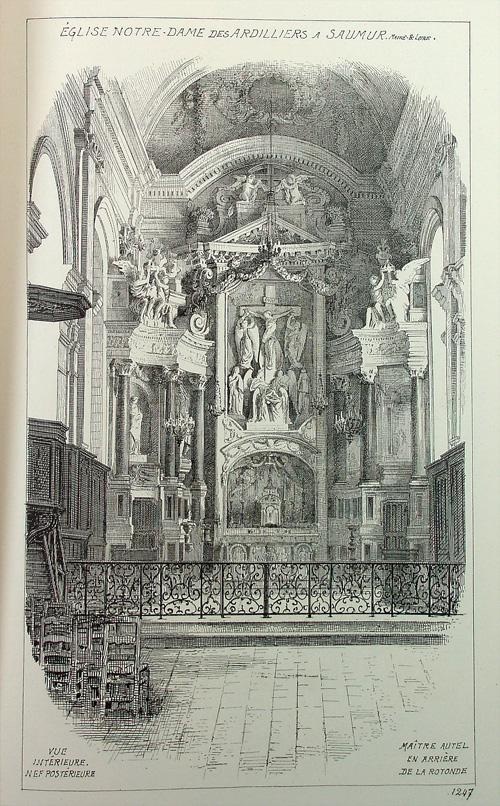 An Interior view.  There are more than 1500 such engravings like this, documenting French Architecture in plan, elevation, perspective, and with detail vignettes 