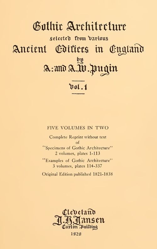 Title Page from Volume I
